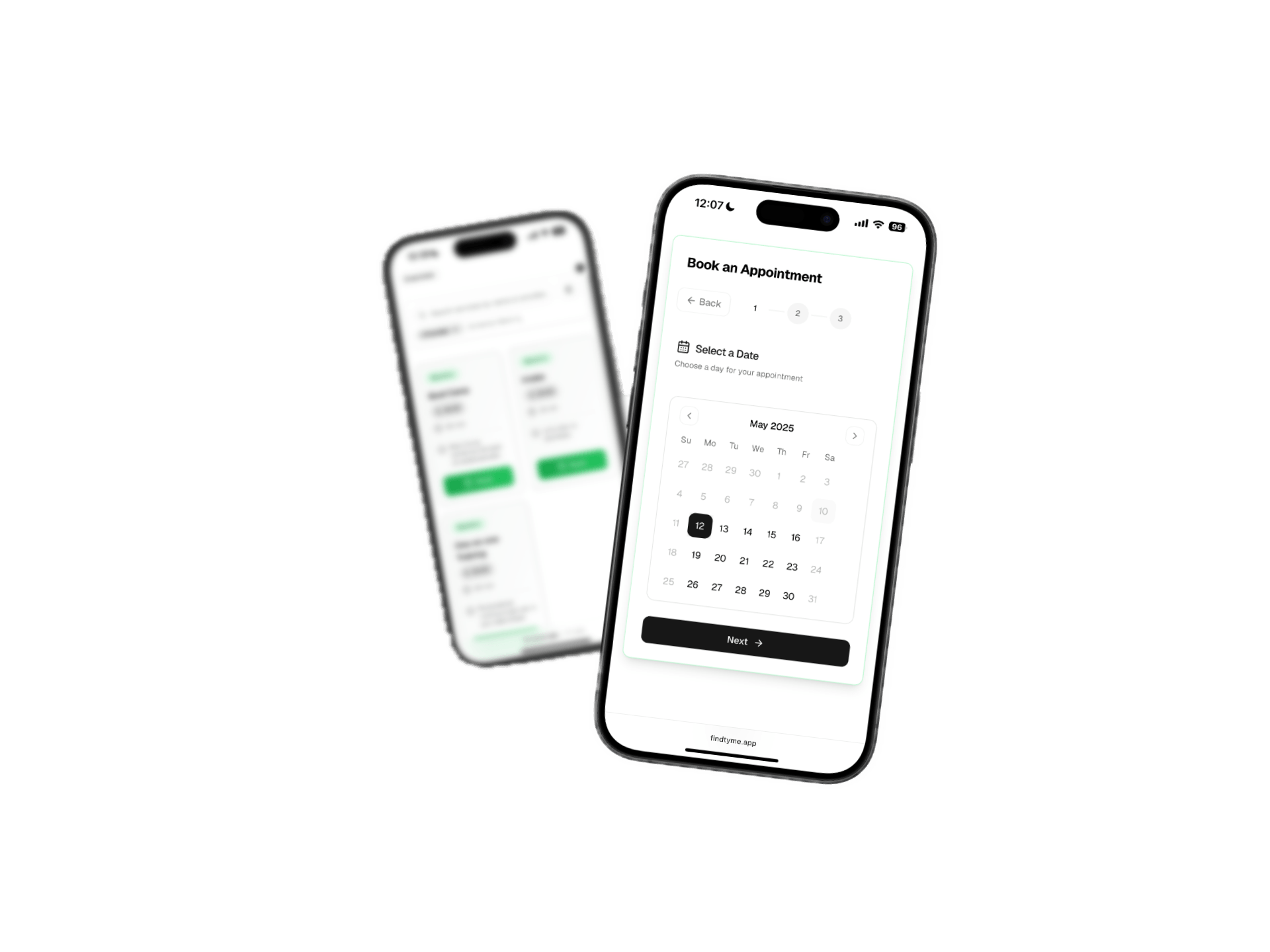 Findtyme Dashboard Preview